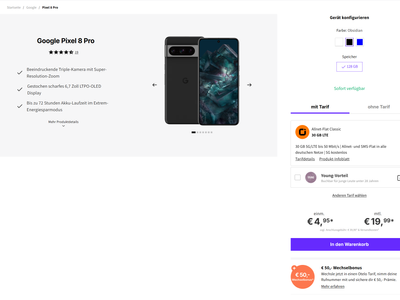 Screenshot Google Pixel 8 Pro Mit Otelo Allnet Flat Classic &Uuml;ber Deinhandy.png